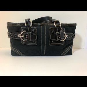 Coach bag h0694-05089 black canvas and leather